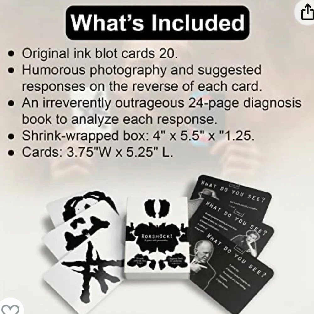 RORSHOCK Personality Testing Card Game - Picture 3 of 4